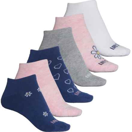 Life is good® Athletic Low-Cut Socks - 6-Pack, Below the Ankle (For Women) in Pink