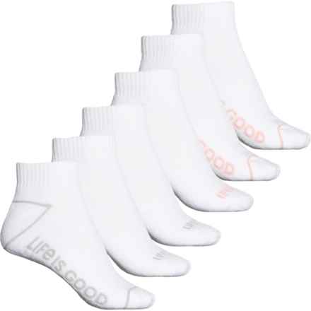 Life is good® Athletic Socks - 6-Pack, Ankle (For Women) in White