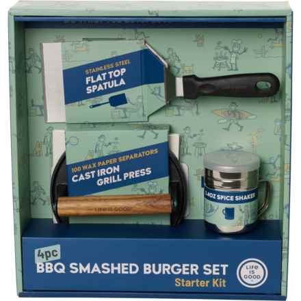 Life is Good® BBQ Smashed Burger Starter Set - 4-Piece in Blue