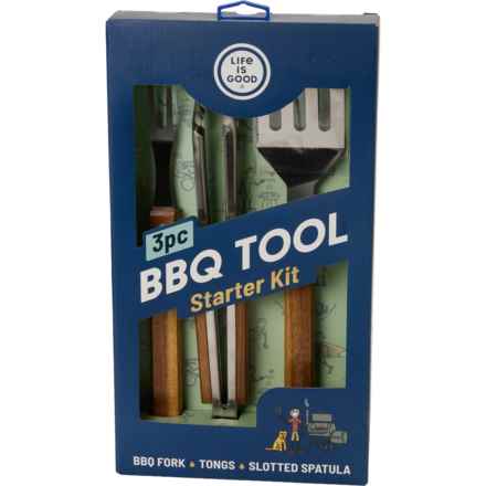 Life is Good® BBQ Tool Starter Set - 3-Piece in Blue