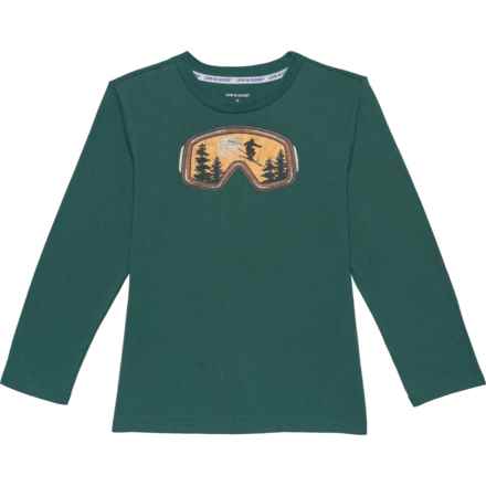 Life is Good® Big Boys Goggles Graphic T-Shirt - Long Sleeve in Sage Green