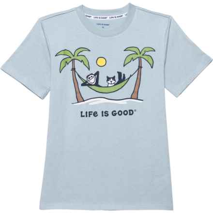Life is Good® Big Boys Hammock T-Shirt - Short Sleeve in Glacier Blue