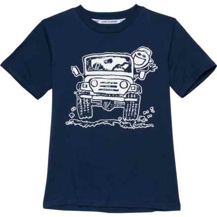 Life is Good® Big Boys Jeep T-Shirt - Short Sleeve in Darkest Blue