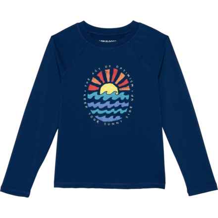 Life is Good® Big Boys Ocean High- Performance Sun Shirt - UPF 50+, Long Sleeve in Dark Blue