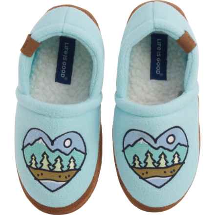 Life is good® Boys and Girls Heart Mountain Slippers in Baby Blue/Multi