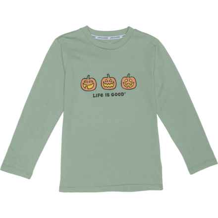 Life is Good® Boys Pumpkin Graphic T-Shirt - Long Sleeve in Green