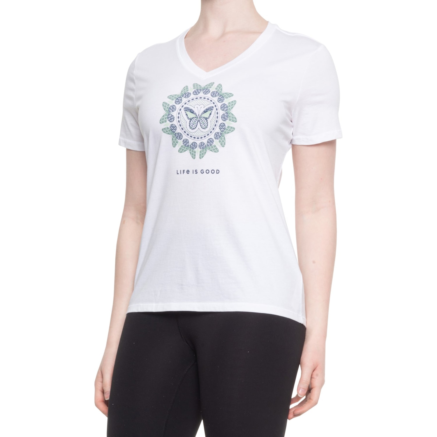 good® Butterfly Mandala V-Neck Shirt 