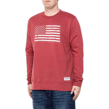 Life is Good® Classic Flag Sweatshirt in Faded Red