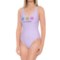 Life is good® Classic Scoop Neck One-Piece Swimsuit - UPF 50+ in Lilac
