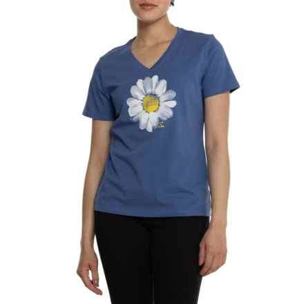 Life is Good® Classic V-Neck T-Shirt - Short Sleeve in Vintage Blue