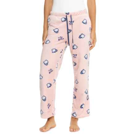 Life is Good® Coffee Mug Print Recycled Luxe Plush Lounge Pants in Pink