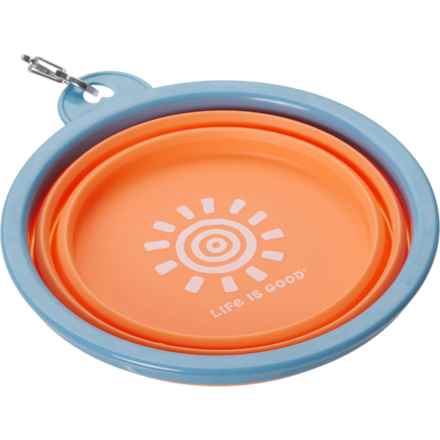 Life is Good® Collapsible Travel Bowl - 34 oz. in Orange