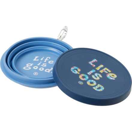 Life is Good® Collapsible Travel Pet Bowl with Lid - 34 oz. in Tiedye