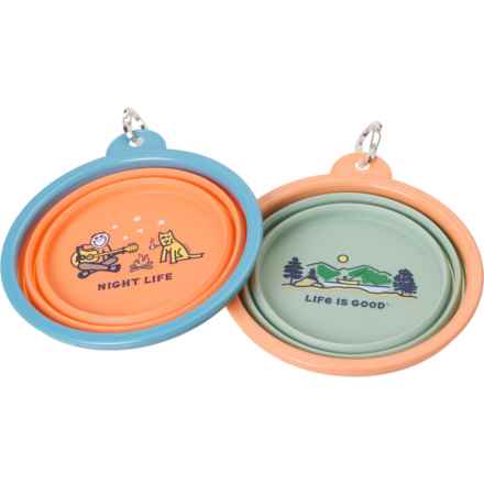 Life is Good® Collapsible Travel Pet Bowls - 2-Pack, 34 oz. in Campfire