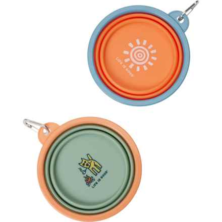 Life is Good® Collapsible Travel Pet Bowls - 2-Pack, 34 oz. in Sun/Camping