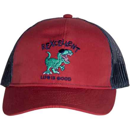 Life is Good® Core Trucker Hat - UPF 50+ (For Boys) in Pueblo Red