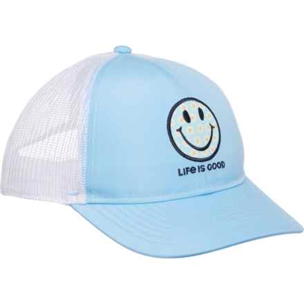 Life is Good® Core Trucker Hat - UPF 50+ (For Girls) in Blue