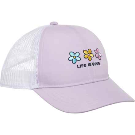 Life is Good® Core Trucker Hat - UPF 50+ (For Girls) in Lilac Ice