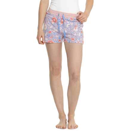 Life is Good® Daisy Wildflower Snuggle Up Sleep Shorts in Himalayan Pink