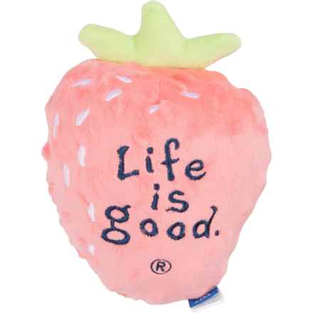 Life is Good® Dimple Plush Squeaker Dog Toy in Strawberry