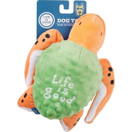 Life is Good® Dimple Plush Turtle Dog Toy - Squeaker in Turtle
