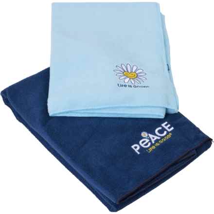 LIFE IS GOOD - DNU** Microfiber Pet Towel - 2-Pack, 44x27.5” in Blue
