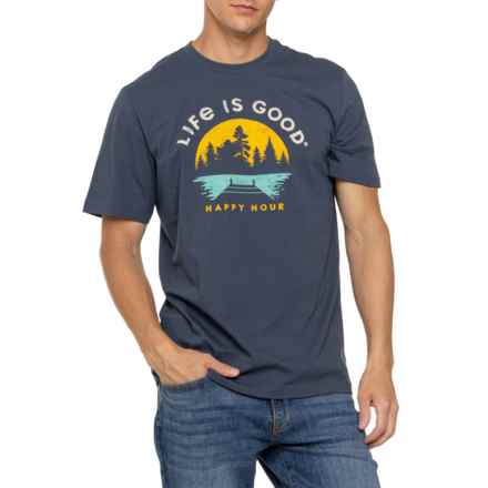 Life is Good® Dockside Lake Classic T-Shirt - Short Sleeve in Darkest Blue