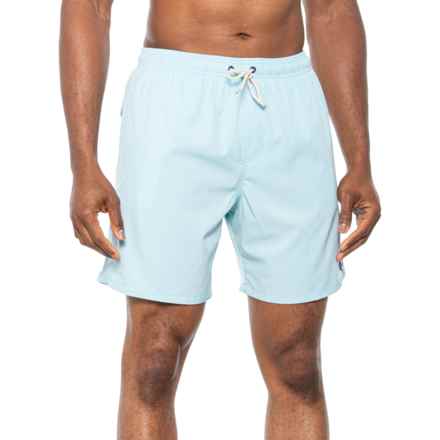 Life is Good® Elasticated Boardshorts - UPF 50+, Built-In Liner in Blue