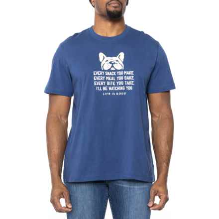 Life is Good® Every Snack Dog Classic T-Shirt - Short Sleeve in Darkest Blue