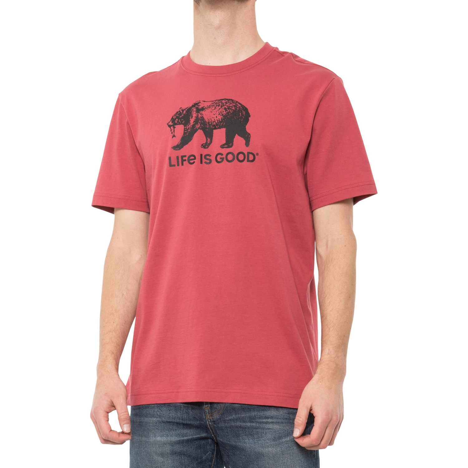 Life is good® Fishing Bear Graphic TShirt (For Men) Save 58