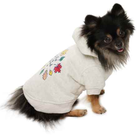 Life is Good® Fleece Dog Hoodie - Small in Fall Leaves