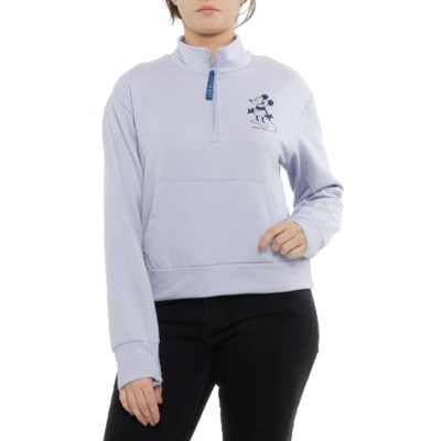 Life is Good® Fleece Mickey Mock Neck Sweater- Zip Neck - Save 42%