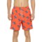Life is Good® Floatie Print Boardshorts - UPF 50+, Built-In Briefs in Mango Orange