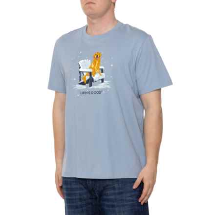 Life is Good® Golden Adirondack Classic T-Shirt - Short Sleeve in Faded Blue