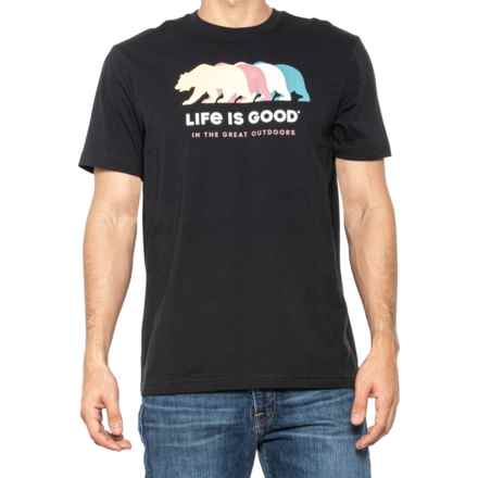 Life is good® Great Outdoors Bears Classic T-Shirt - Short Sleeve (For Men) in Jet Black