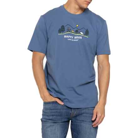 Life is Good® Happy Hour Jake Classic T-Shirt - Short Sleeve in Vintage Blue