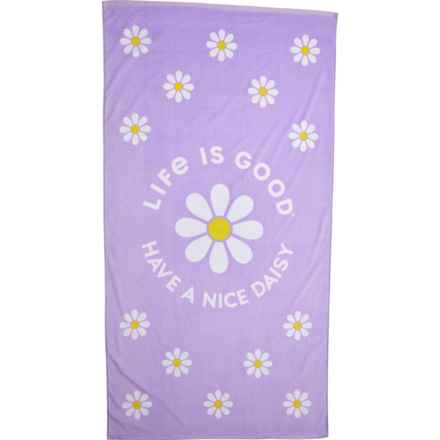 Life is Good® Have a Nice Daisy Oversized Beach Towel - 36x70” in Lilac