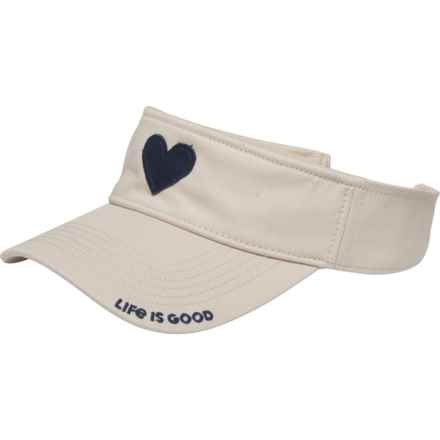 Life is good® Heart Visor Hat (For Women) in Bone