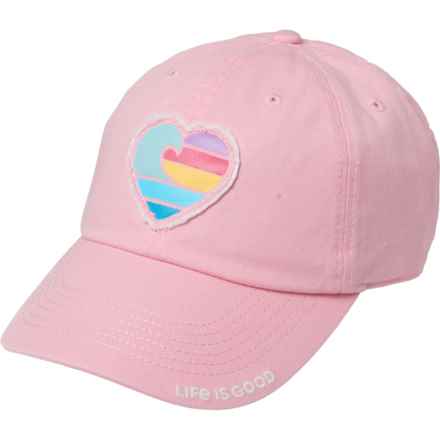 Life is good® Heart Wave Tatter Patch Classic Baseball Cap (For Women) in Happy Pink