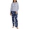 Life is Good® Jackie Snow Angel Pajamas Mommy and Me Set - Long Sleeve in Medieval Blue/Gray