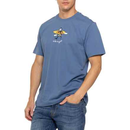 Life is Good® Jake Kayak Classic T-Shirt - Short Sleeve in Vingtage Blue
