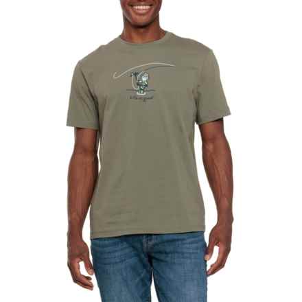 Life is Good® Jake Long Cast Fishin’ Classic T-Shirt - Short Sleeve in Moss Green