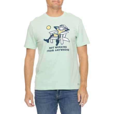 Life is Good® Jake Not Working Crusher T-Shirt - Short Sleeve in Sage Green