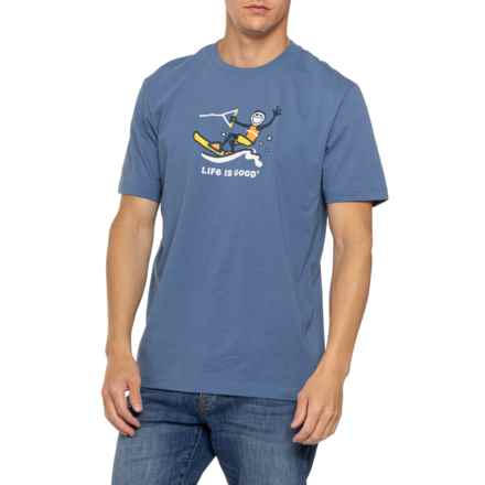 Life is Good® Jake Water Ski Classic T-Shirt - Short Sleeve in Vintage Blue