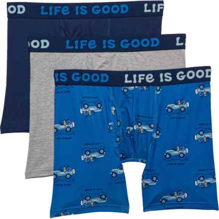 Life is good® Jeep Boxer Briefs - 3-Pack in Medieval Blue/Nebulas Blue Print/Heather Grey