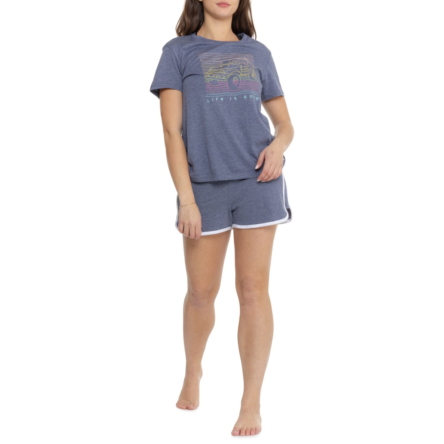 Embroidery Pajamas Shirts/NVY