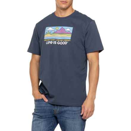 Life is Good® Landscape Classic T-Shirt - Short Sleeve in Darkest Blue