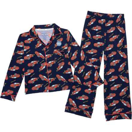 Life is Good® Little Boys Cars Pajamas - Long Sleeve in Pantone Red/Darkest Blue