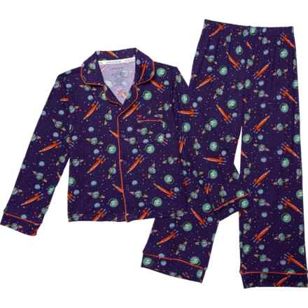 Life is Good® Little Boys Dinosaur Pajamas - Long Sleeve in Pantone/Deep Purple