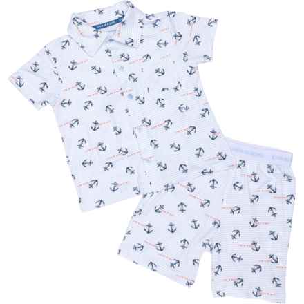 Life is Good® Little Boys Printed Shorts Pajamas - Short Sleeve in Glacier Blue